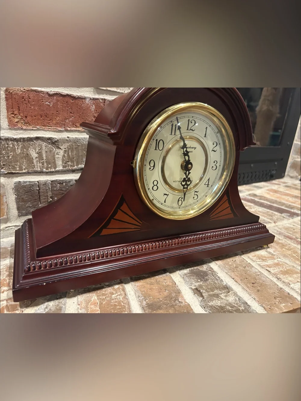 Mahogany Wall Mantel Clock - Brown